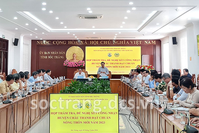 Thống nhất đề nghị xét công nhận huyện Châu Thành đạt chuẩn nông thôn mới năm 2023